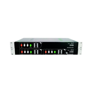 Painel frontal da Híbrida Telefônica AEQ TH-03 EX para rack de rádio.