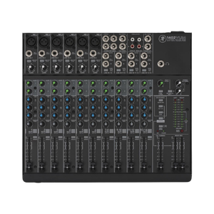 Mixer de Áudio Mackie 1402VLZ4 com faders de 60mm e pré-amplificadores Onyx.