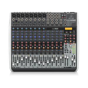 Mesa de Som Profissional 22 Canais Behringer XENYX QX2222USB com subgrupos e interface USB.