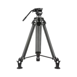 Tripé de Alumínio E-Image EG01A2 com cabeça hidráulica para vídeo profissional.