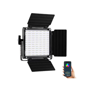 Painel Iluminador LED GVM 800D-RGB para estúdio de vídeo e fotografia.