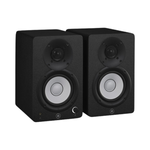 Par de monitores de áudio Yamaha HS4 Referência Profissional em preto.
