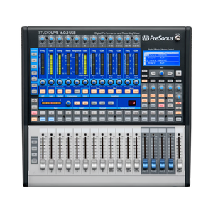 Mesa de Som Digital PreSonus StudioLive 16.0.2 USB para estúdio de rádio.