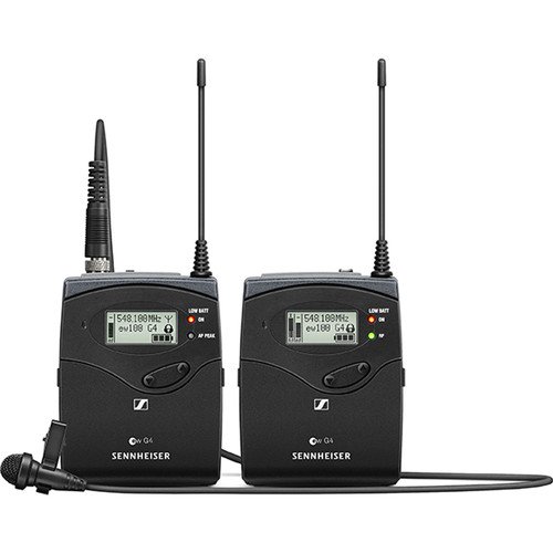 Sistema de microfone de lapela omnidirecional sem fio Sennheiser EW 112P G4 para montagem em câmera