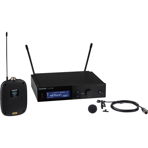 Sistema de microfone de lapela omnidirecional sem fio digital Shure SLXD14+/93