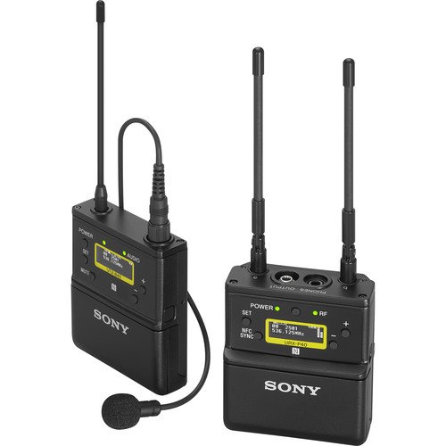 Sistema de microfone omni lapela sem fio Sony UWP-D21 para montagem em câmera