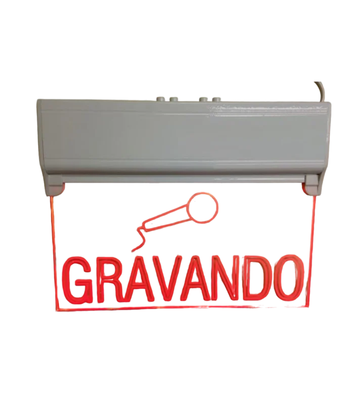 Aviso luminoso Gravando com LED, 20x25cm