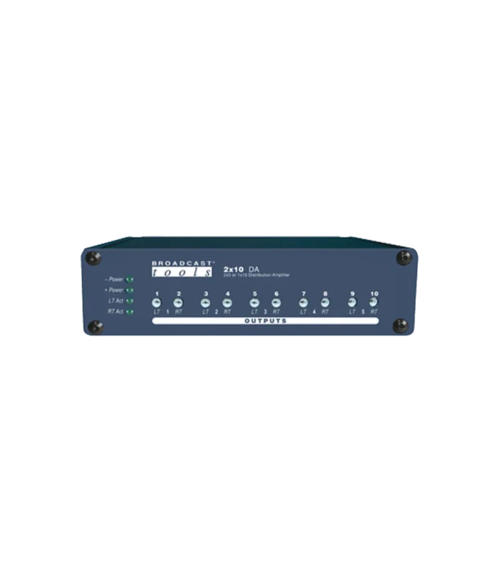 Amplificador de distribuição estéreo Broadcast Tools 2X10-DA