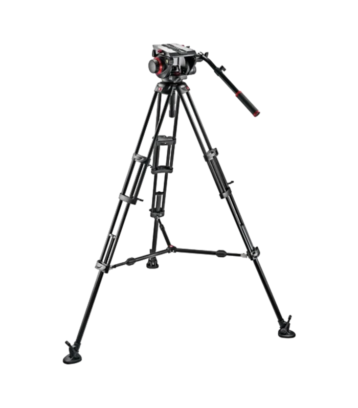 Kit tripé Manfrotto 509HD/545B alumínio com cabeça fluida e pernas de alumínio