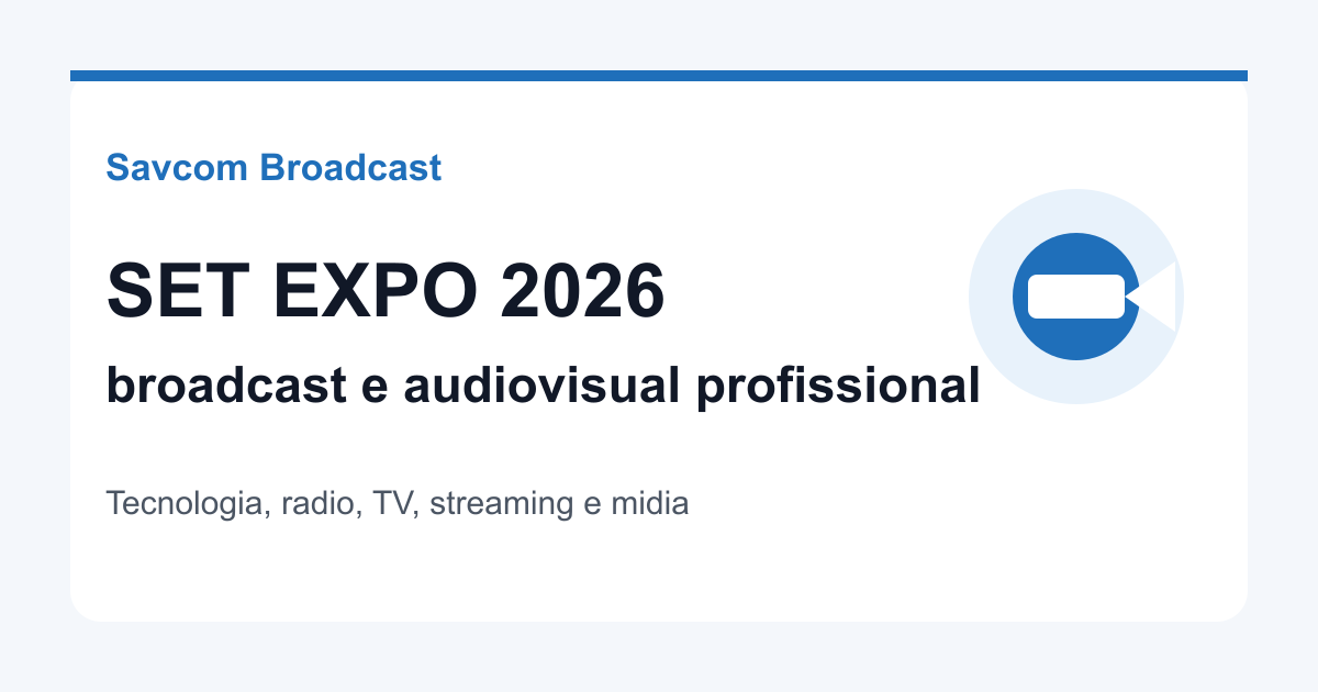 SET EXPO 2026 broadcast Savcom