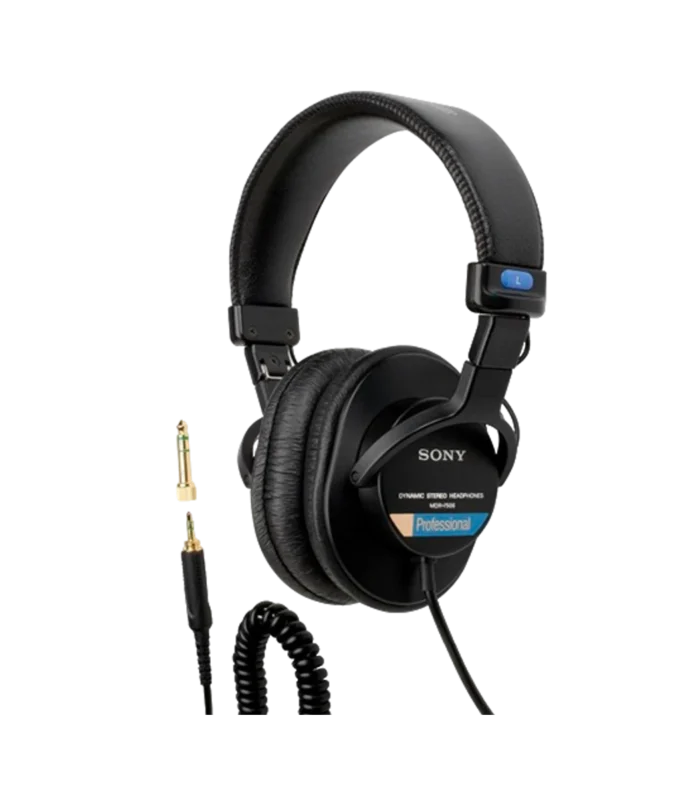 Fone de ouvido Sony MDR7506 com design robusto e almofadas confortáveis